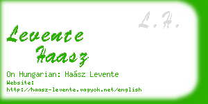 levente haasz business card