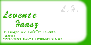 levente haasz business card